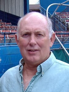 Dr. Mike Marshall at Toledo Mud Hens Stadium in 2008, honoring the 1968 Triple-A Championship and his legacy in baseball biomechanics